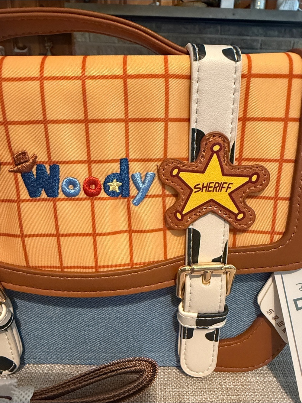 Disney Woody Mini Crossbody Bag - Yellow, Blue & Brown - Picture 4 of 7